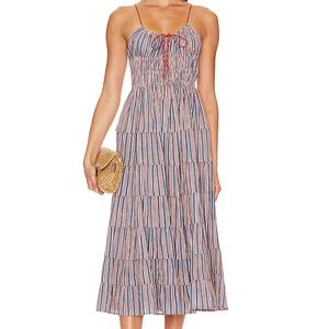 Never Worn Free People Going Steady Midi Dress in Taupe - Large